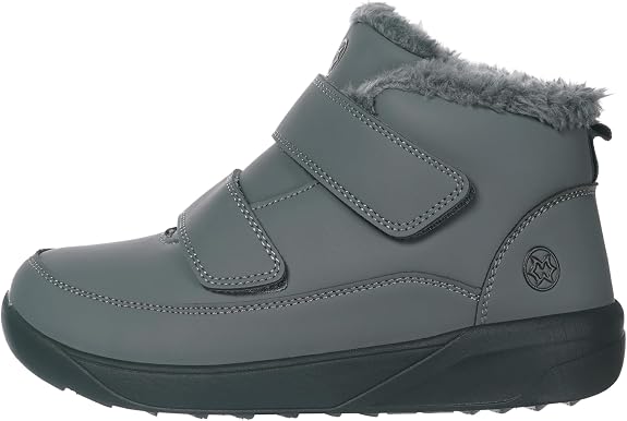 Borvan Herren Winterstiefel mit warmem Innenfutter – Schwarz