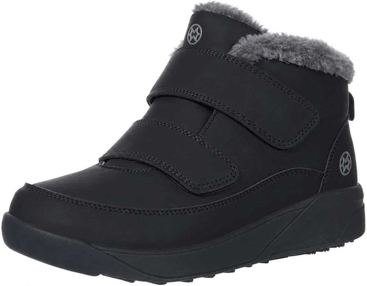 Borvan Herren Winterstiefel Beige – knöchelhoher Schnitt