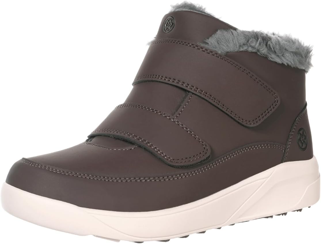Borvan Winter-Knöchelstiefel Herren – geschlossene runde Schuhspitze