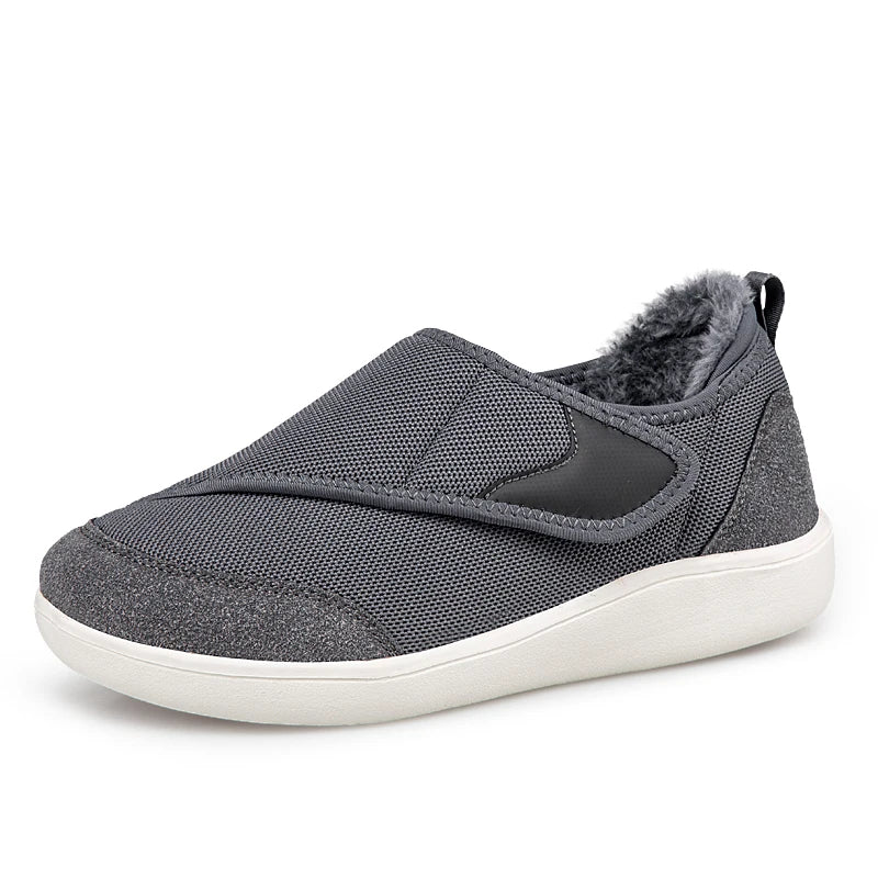 Verstellbarer Klettverschluss der Borvex orthopädischen Winterschuhe