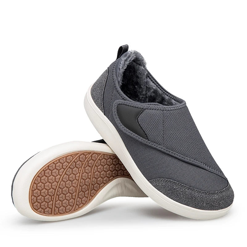 Borvex Winterschuhe in Grau – breite Passform für geschwollene Füße