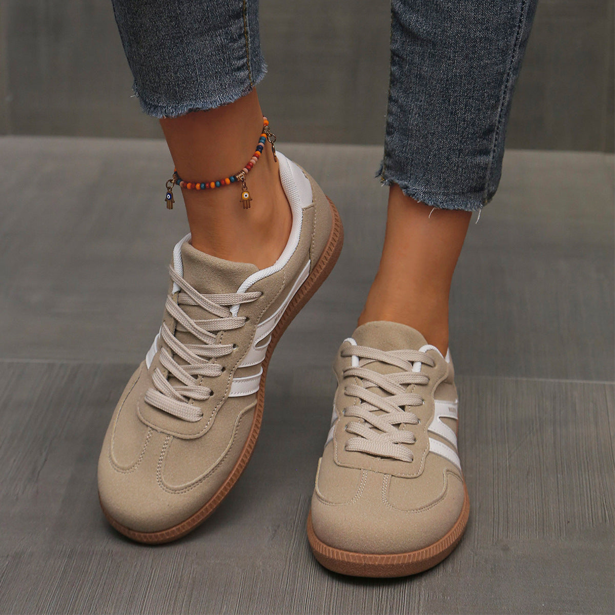 Elvira Leopardenmuster Sneaker flexible Sohle Seitenansicht