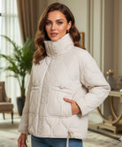 Oversized Pufferjacke Damen – Gesamtansicht Olivgrün