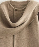 Wollmantel Oversized Anthrazit – Midi-Länge seitlich