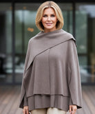 Detailaufnahme gebürstete Wolle – Oversized Mantel Damen