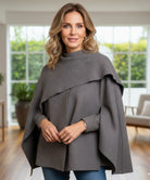 Oversized Mantel Taupe – eleganter Winterlook Damen