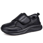 Schwarzer Damen-Pflegeschuh-Sneaker mit breitem Klettverschluss