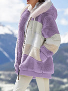 Multicolor Plüsch-Jacke Große Größen – 3XL bis 5XL Ansicht