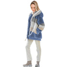 Damen Plüsch-Jacke in Khaki – lockerer Cardigan-Schnitt