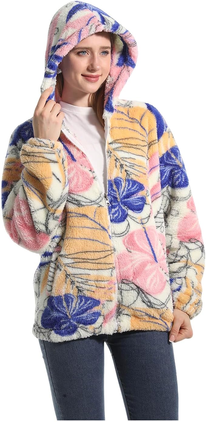 Florinda Damen Jacke mit Blumendruck – lässig kombiniert mit Jeans