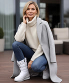 Damen Schneestiefel weiß Sherpa-Futter Detailansicht