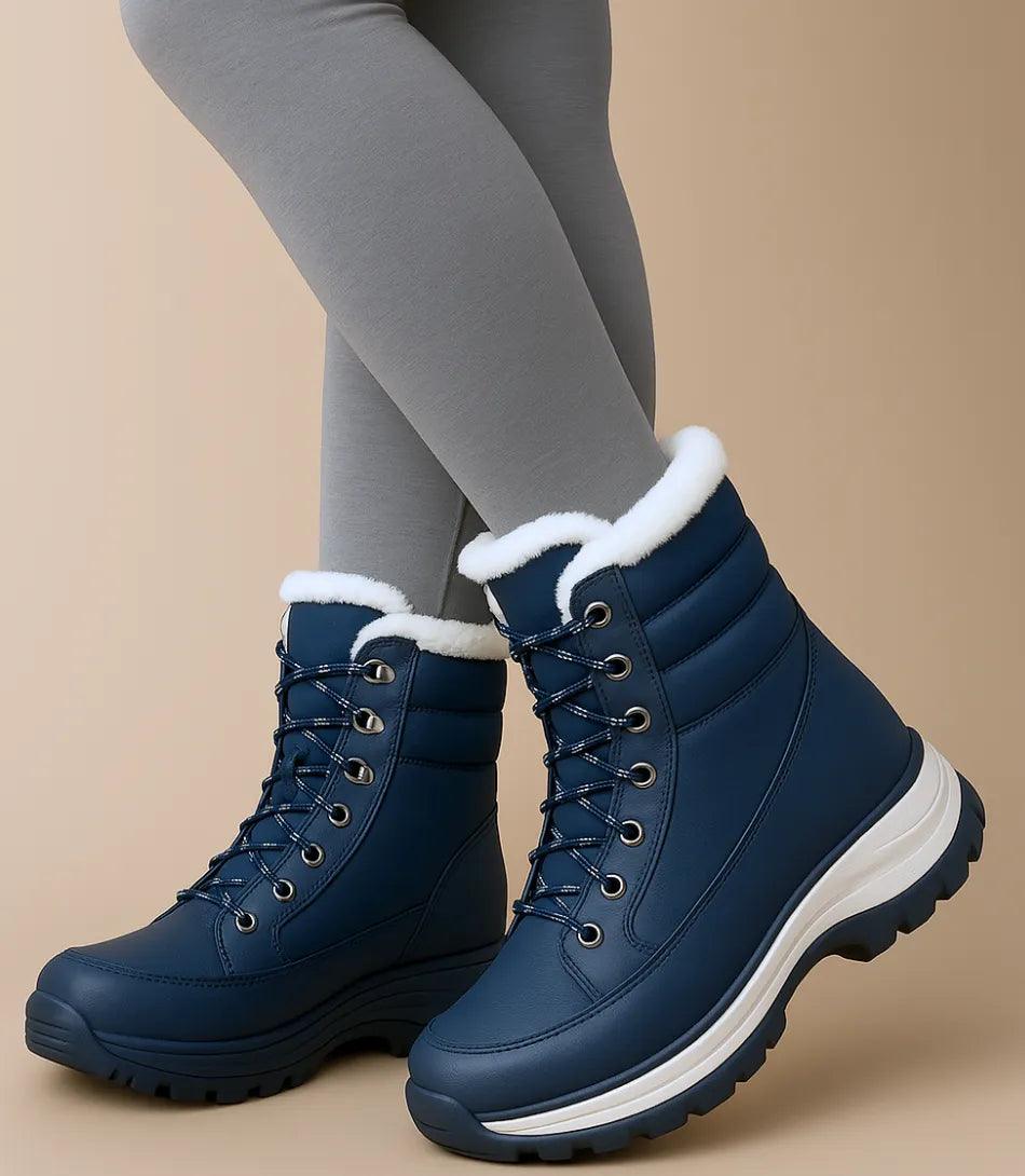 Sohlenprofil rutschfester Gummisohle Damen Winterstiefel – Nahaufnahme