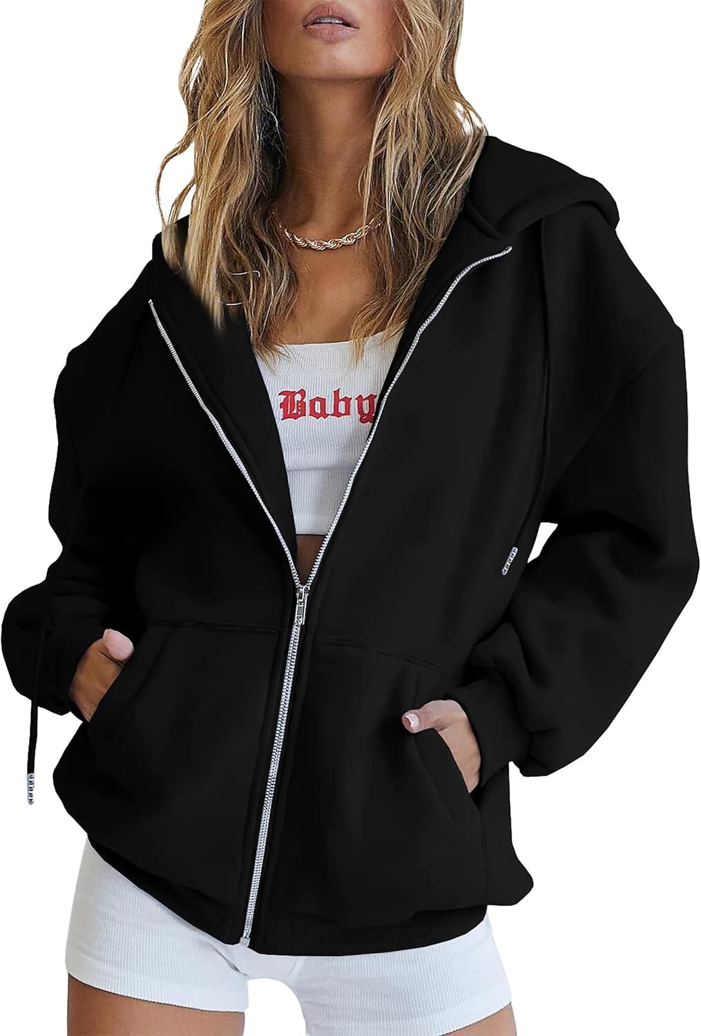 Finnea Hoodie in Graugrün – Casual Outerwear für Damen