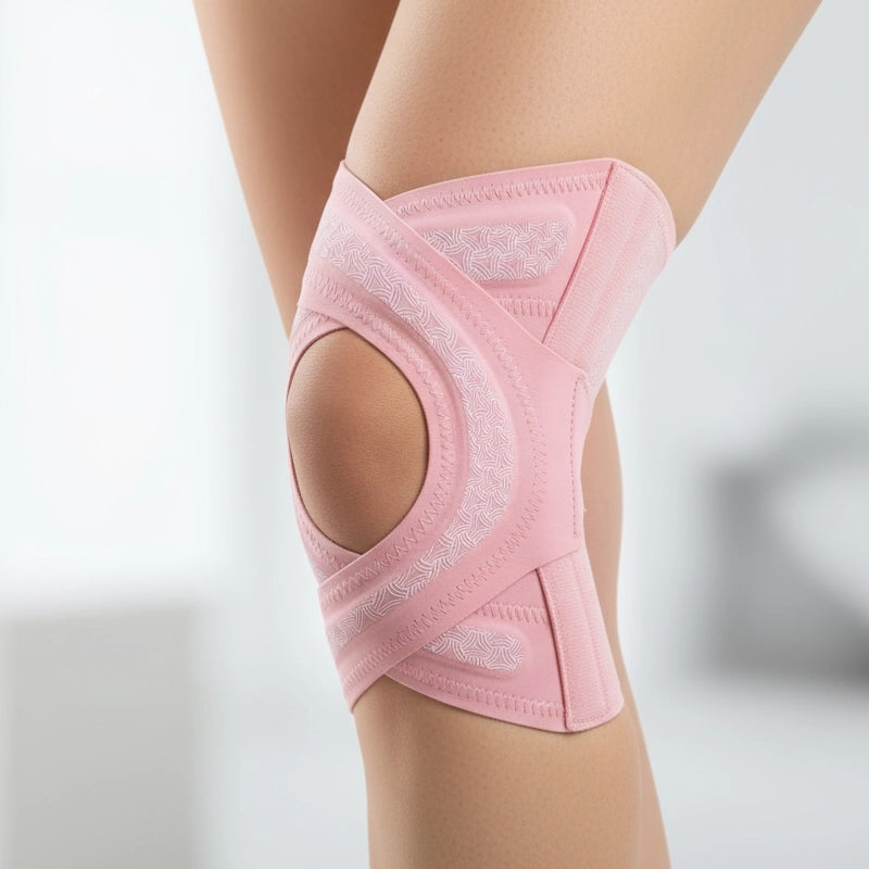 Verstellbare Kompressions-Kniebandage mit rutschfesten Gurten für Sport und Alltag