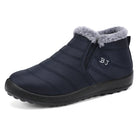 Kurkumagelbe Damen Winterstiefel – Slip-On-Design seitlich