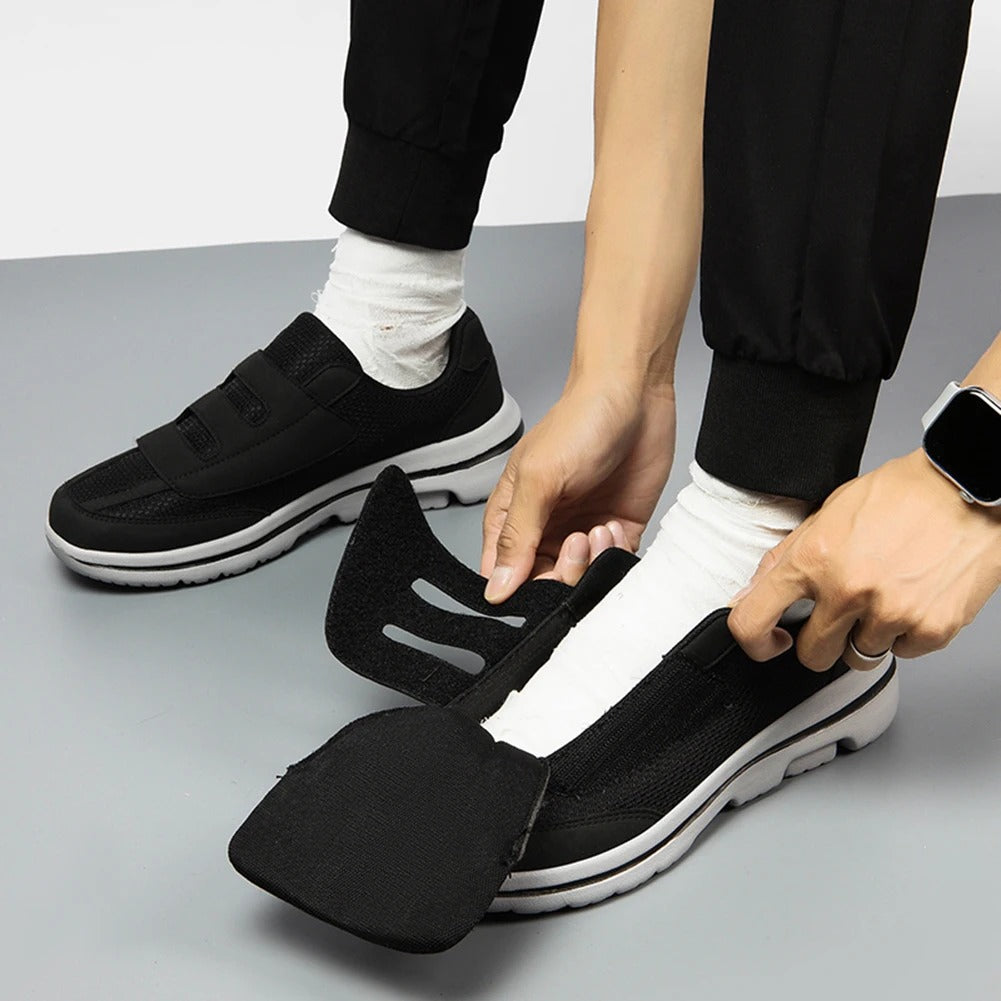 Öffenbares Design der Brento Gehschuhe für einfaches Anziehen