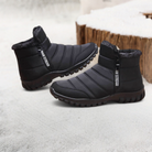 Herren Winterstiefel Schwarz – rutschfest auf vereistem Untergrund