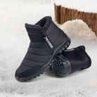 Herren orthopädische Schneestiefel Blau – Vorderansicht