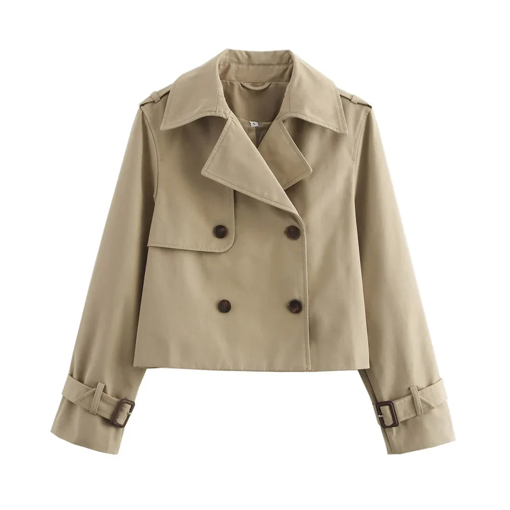 Mara Crop-Jacke in drei Farben: Khaki, Braun und Schwarz – Größen S bis XL