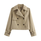 Mara Crop-Jacke in drei Farben: Khaki, Braun und Schwarz – Größen S bis XL