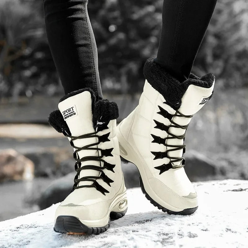 Silvana Damen wasserdichte Winterstiefel in Weiß, Seitenansicht