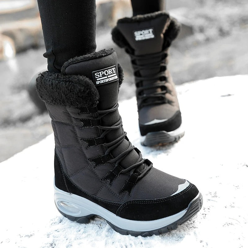 Silvana wasserdichte Stiefel in Schwarz, Frontalansicht
