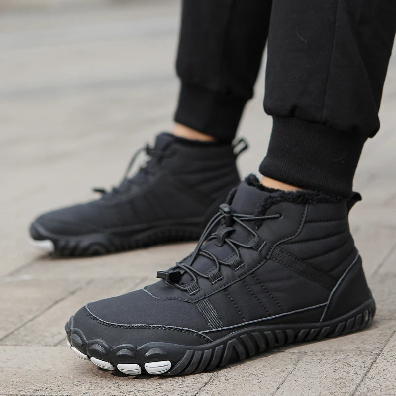 Torvyn Herren Winter Wanderschuhe Grau – Rückansicht robuste Sohle