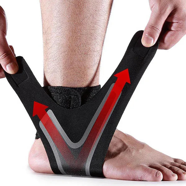 Verstellbare elastische Knöchelstütze mit 4D-Stretch für Knöchel- und Fußgewölbestütze